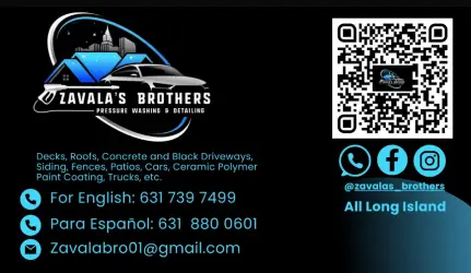 Zavala Brother's Pressure Washing - Business Card